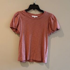 Madewell Puff Sleeve Tee - Dusty Rose